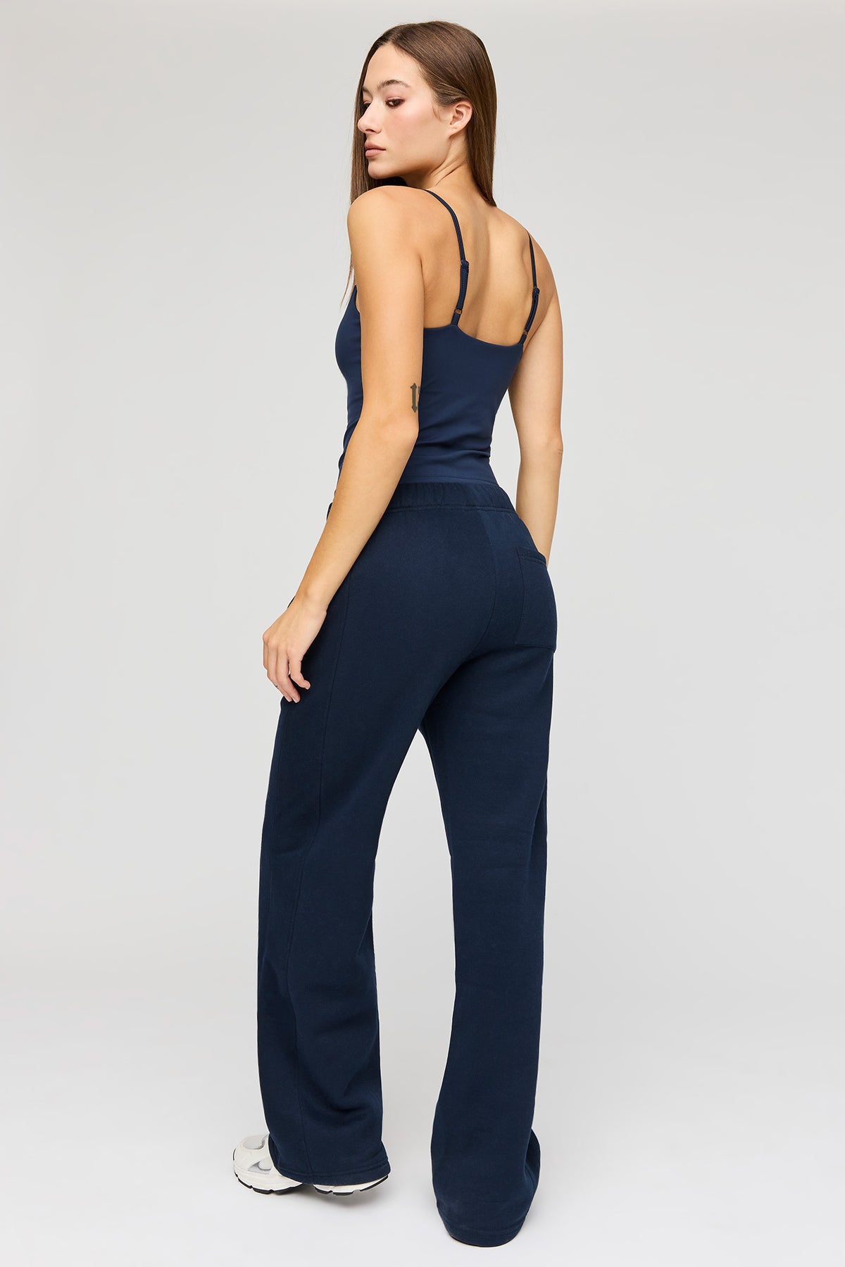 Alt View 3. Luxe Fleece Straight Leg Sweatpant - Dark Blue