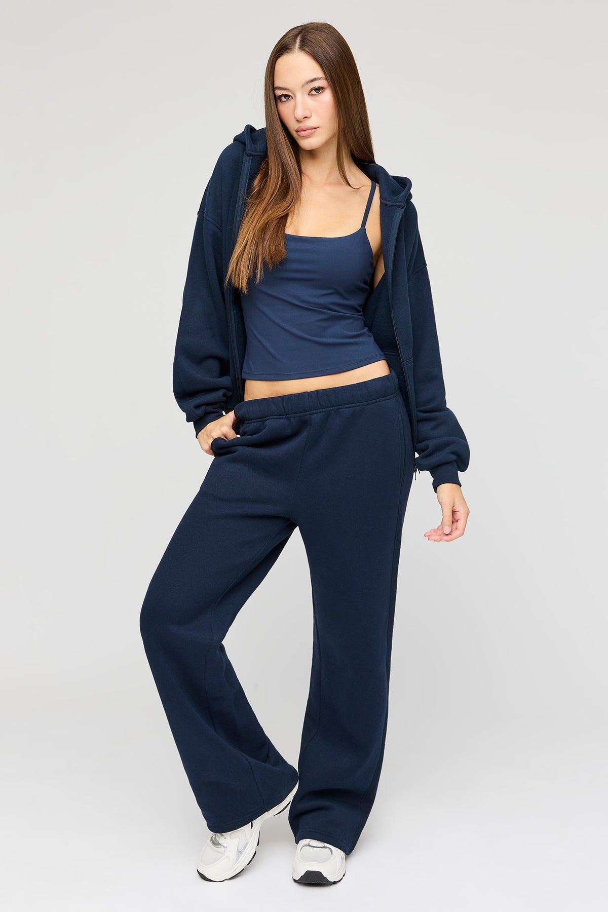 Luxe Fleece Straight Leg Sweatpant - Dark Blue