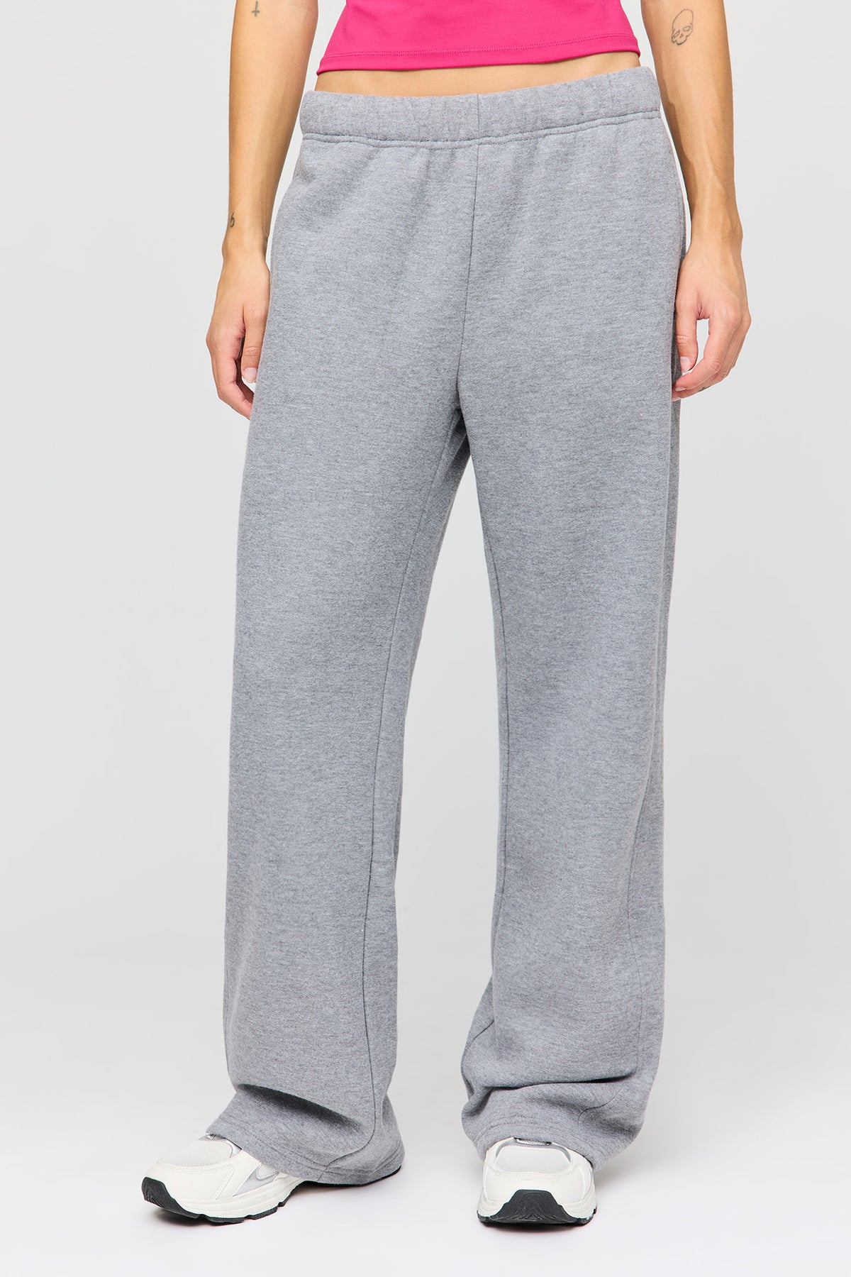 Alt View 2. Luxe Fleece Straight Leg Sweatpant - Grey Blue