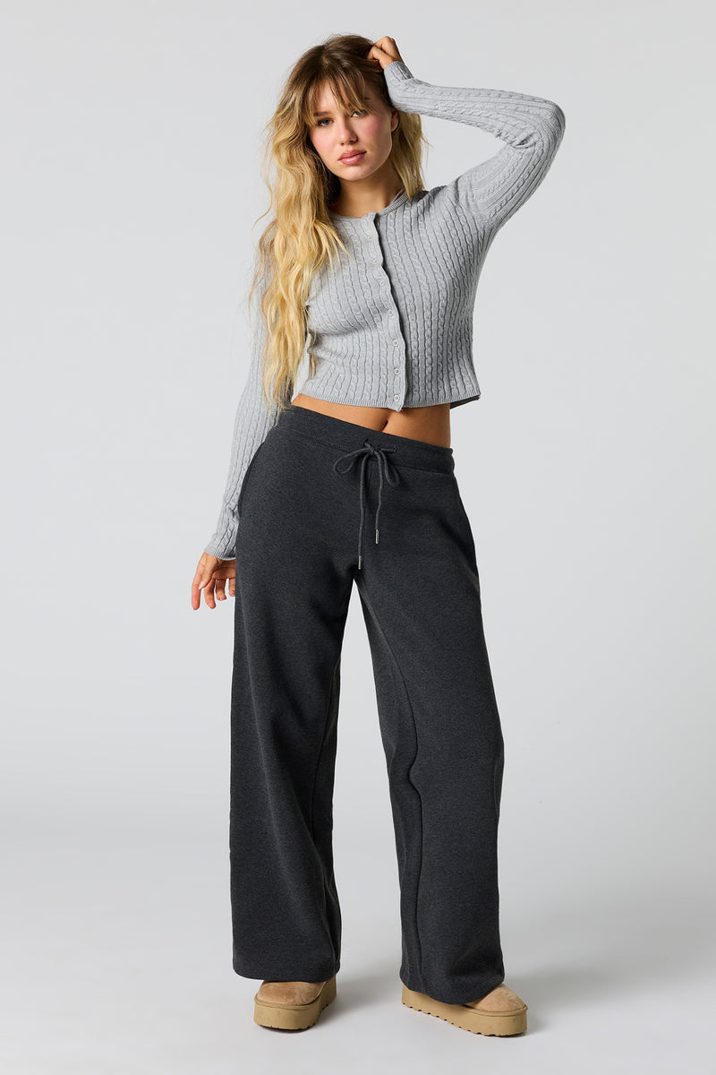 Wide Leg Fleece Sweatpant
