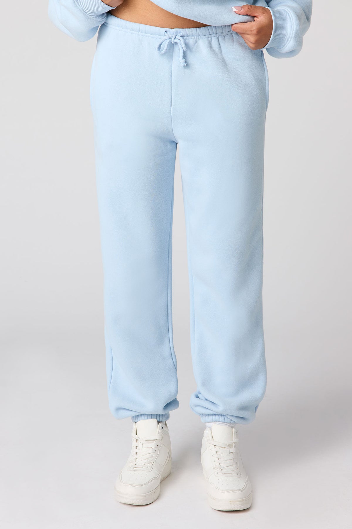 Alt View 2. Luxe Fleece Jogger - Blue