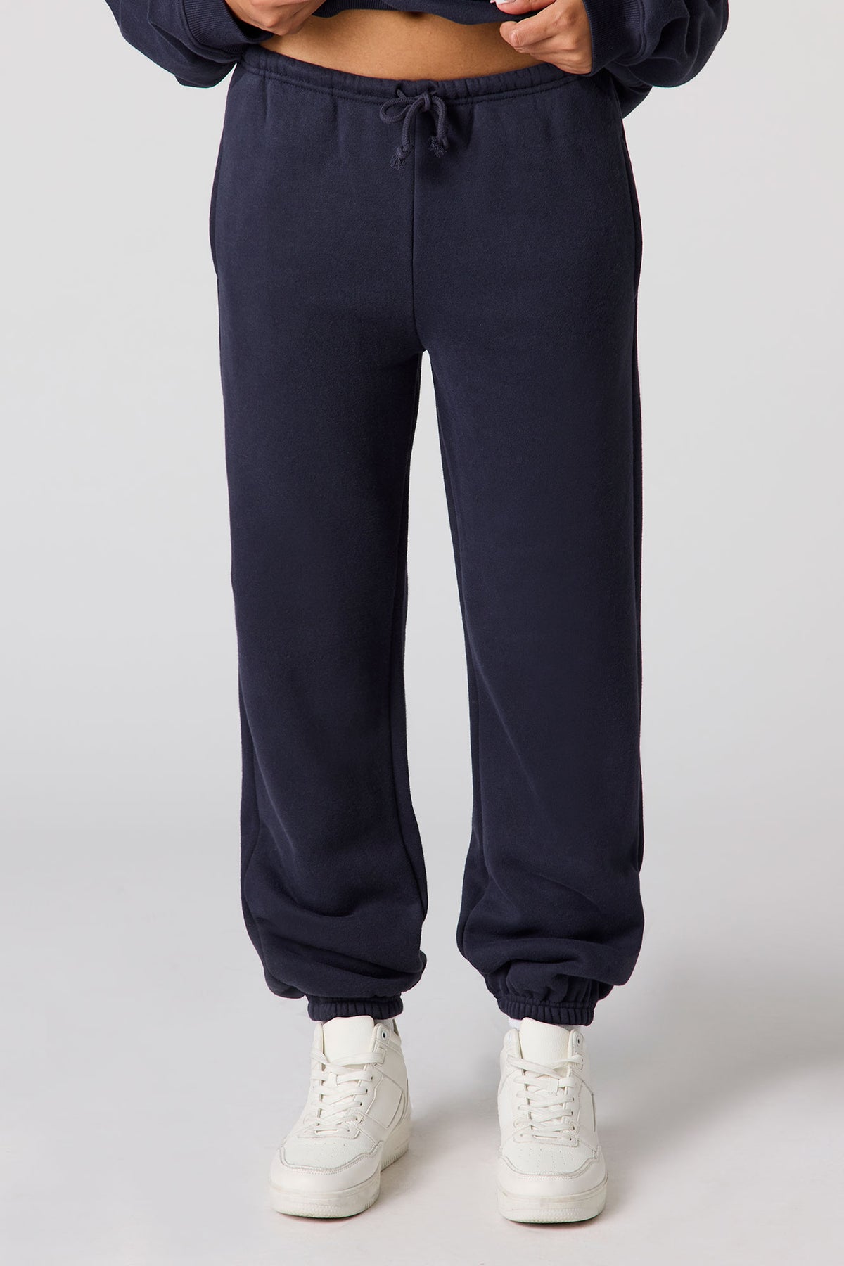 Alt View 2. Luxe Fleece Jogger - Blue