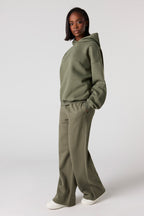 Pantalon d'entraînement baggy à taille basse en molleton