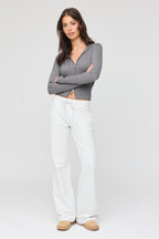 Pantalon d'entraînement à jambe large en tissu bouclé