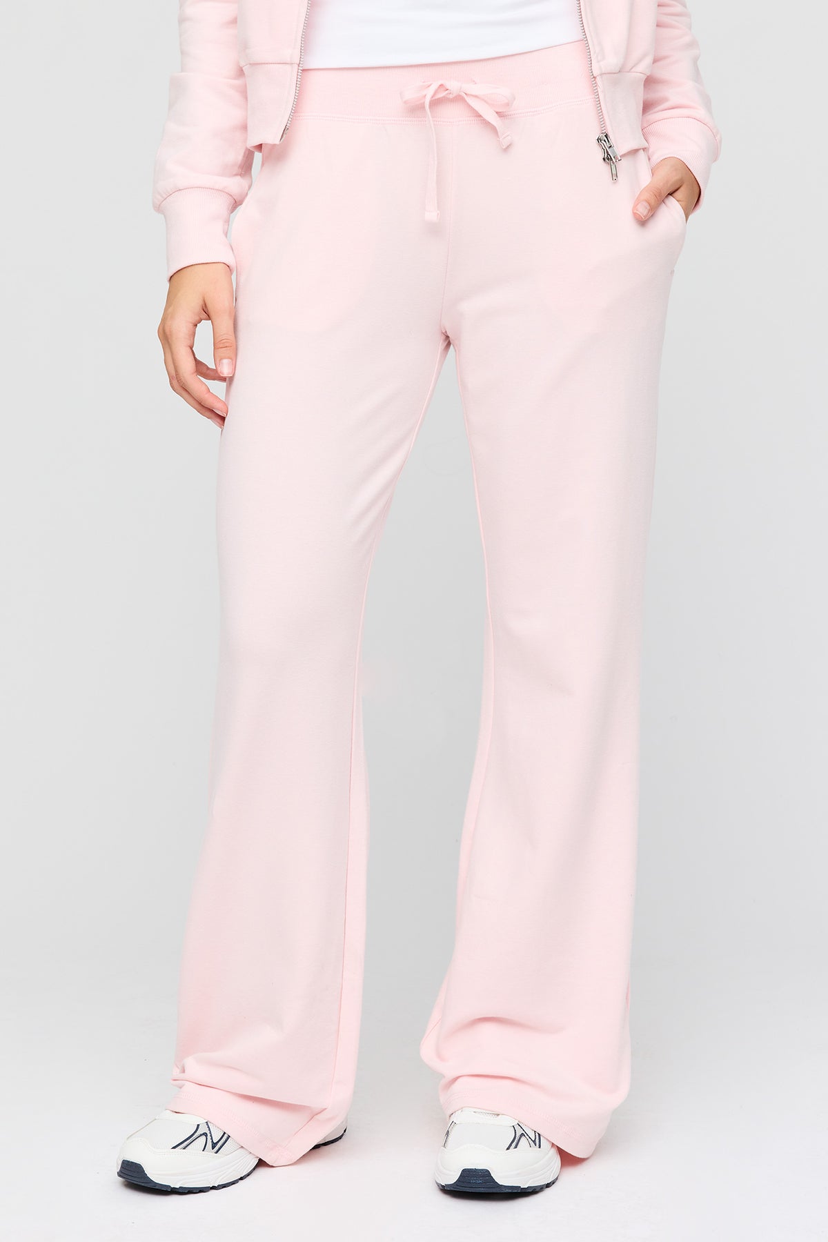 Alt View 2. French Terry Wide Leg Sweatpant - Light Pink