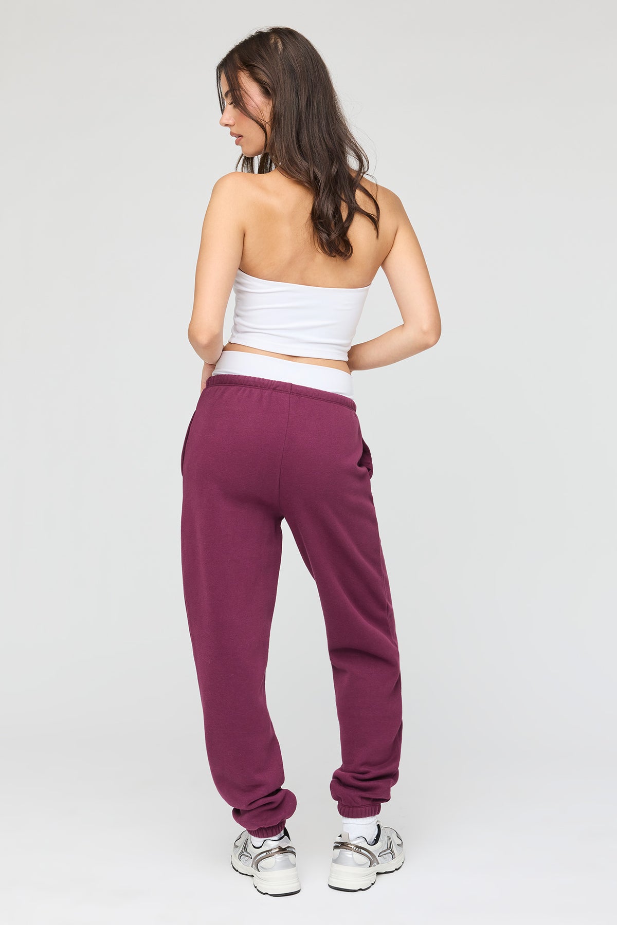 Vue alternative 3. Jogger à taille basse en molleton de luxe