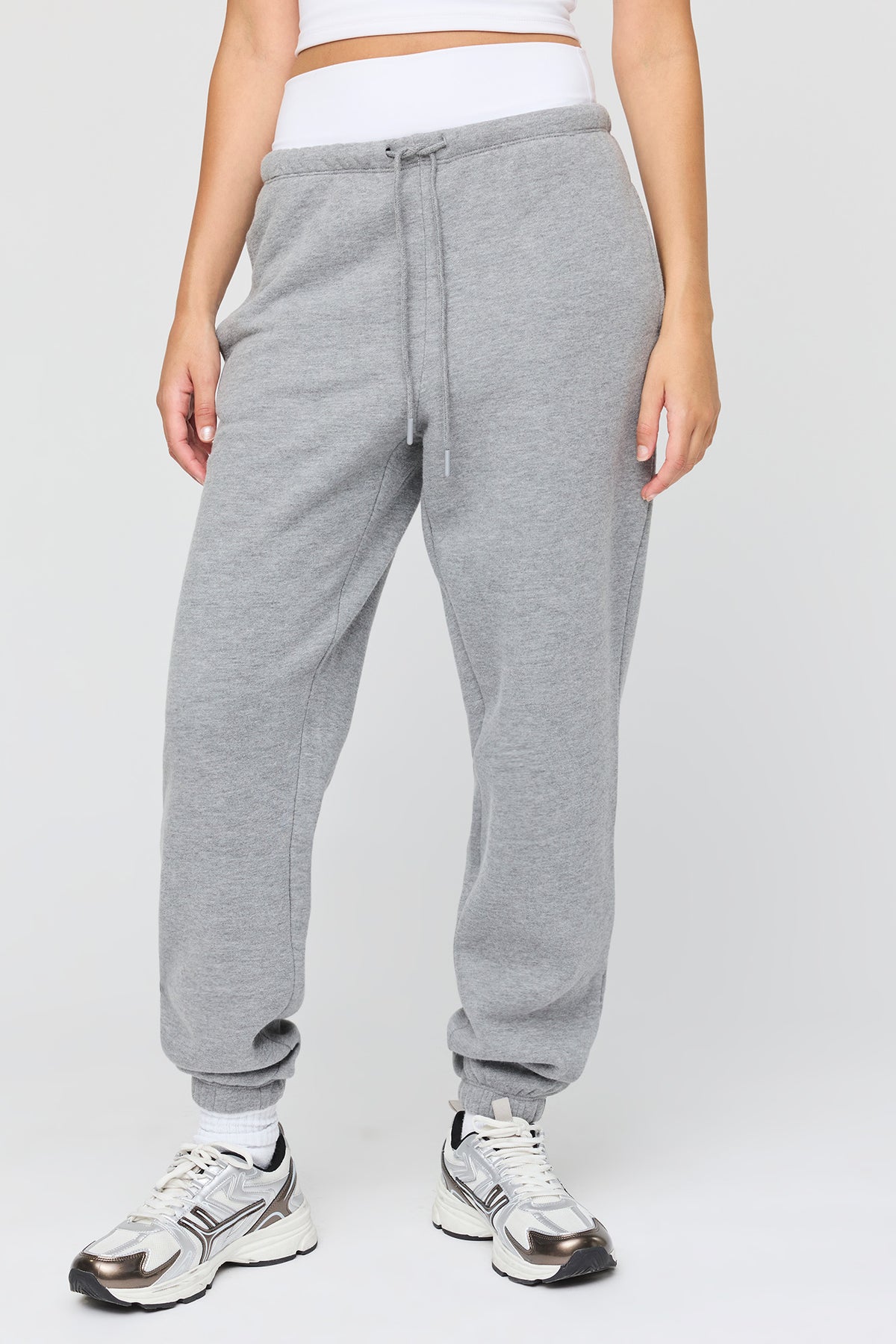Alt View 2. Luxe Fleece Low-Rise Jogger - Grey Blue