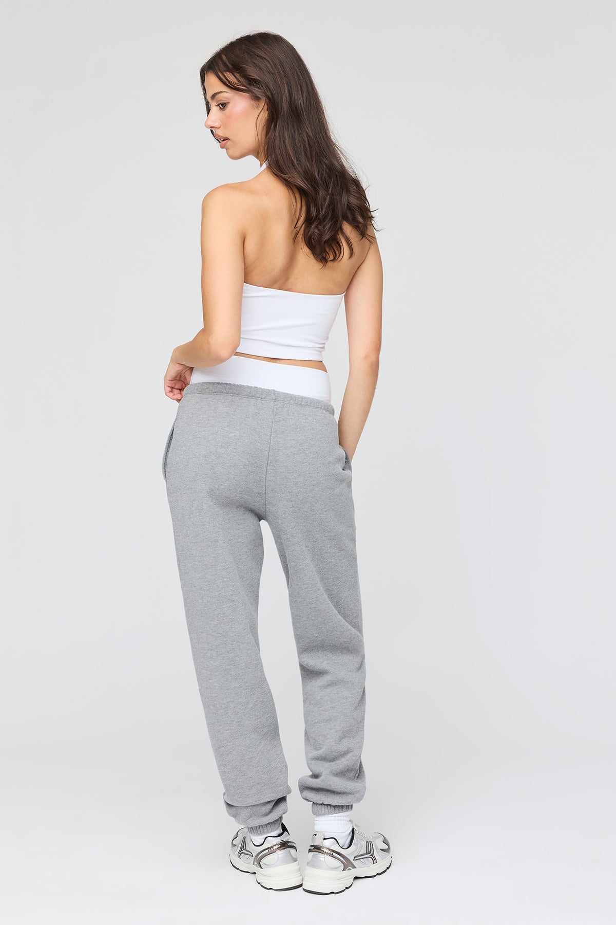 Alt View 3. Luxe Fleece Low-Rise Jogger - Grey Blue