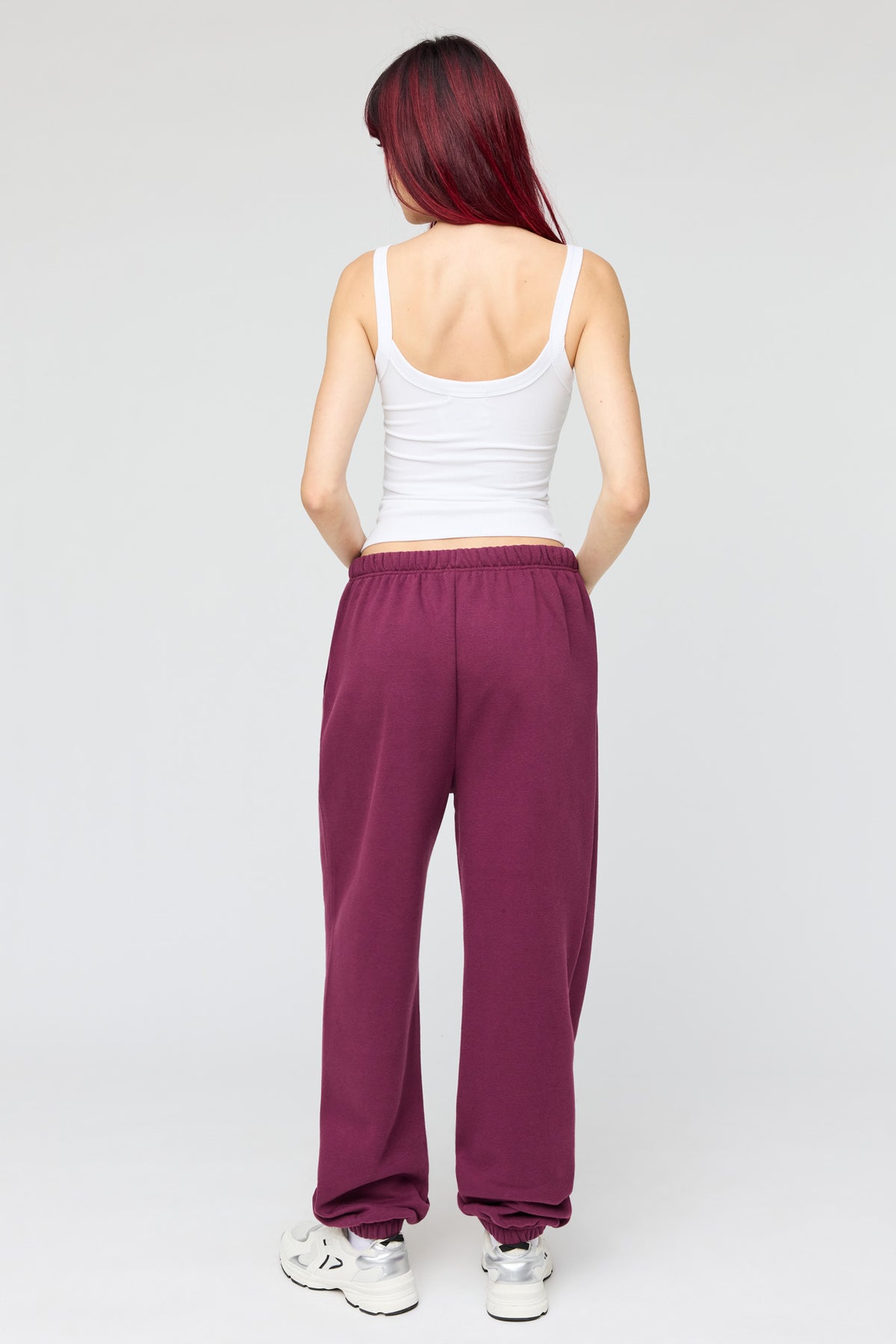 Vue alternative 3. Jogger de coupe garçonne en molleton de luxe