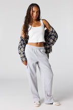 Wide Leg Cargo Fleece Sweatpant
