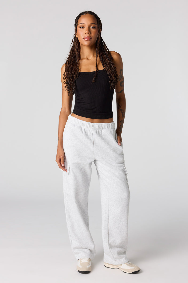 Wide Leg Cargo Sweatpant