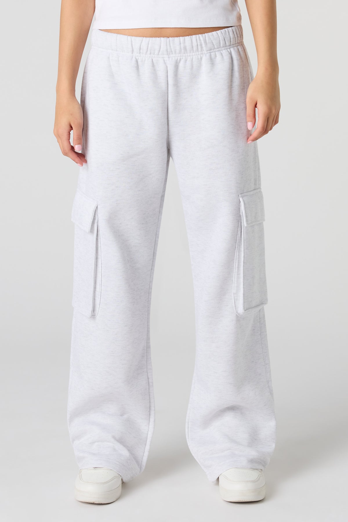 Vue alternative 2. Pantalon d'entraînement cargo à jambe large en molleton