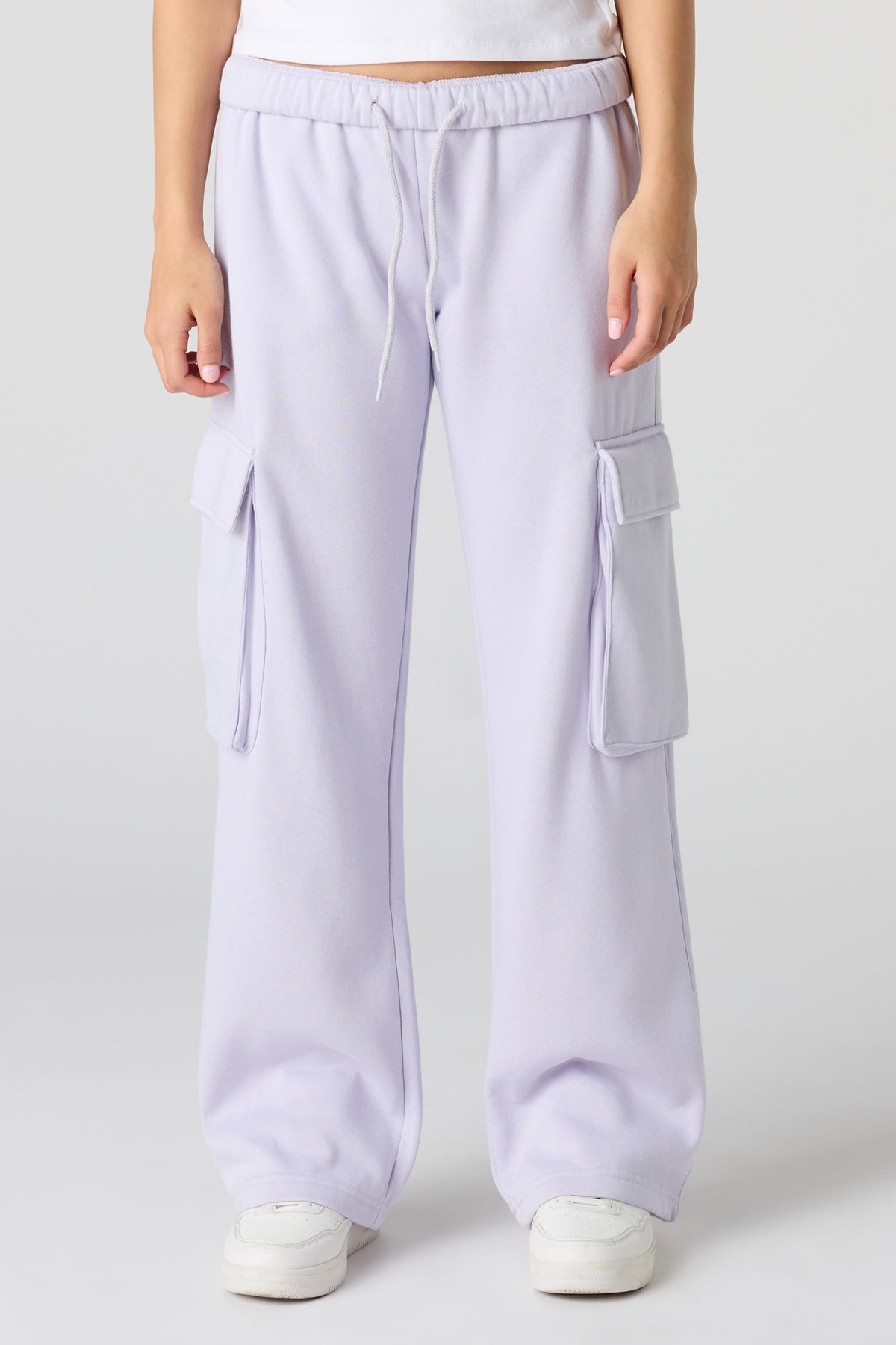 Vue alternative 14. Pantalon d'entraînement cargo à jambe large en molleton
