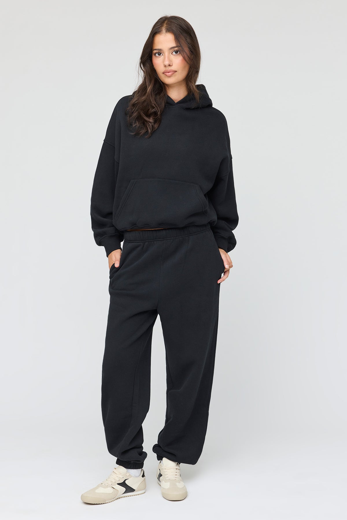Luxe Fleece Boyfriend Jogger - Black