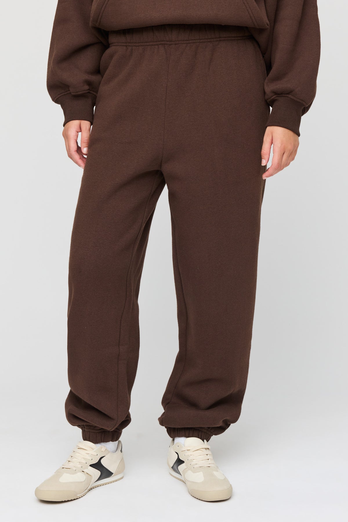 Alt View 2. Luxe Fleece Boyfriend Jogger - Brown