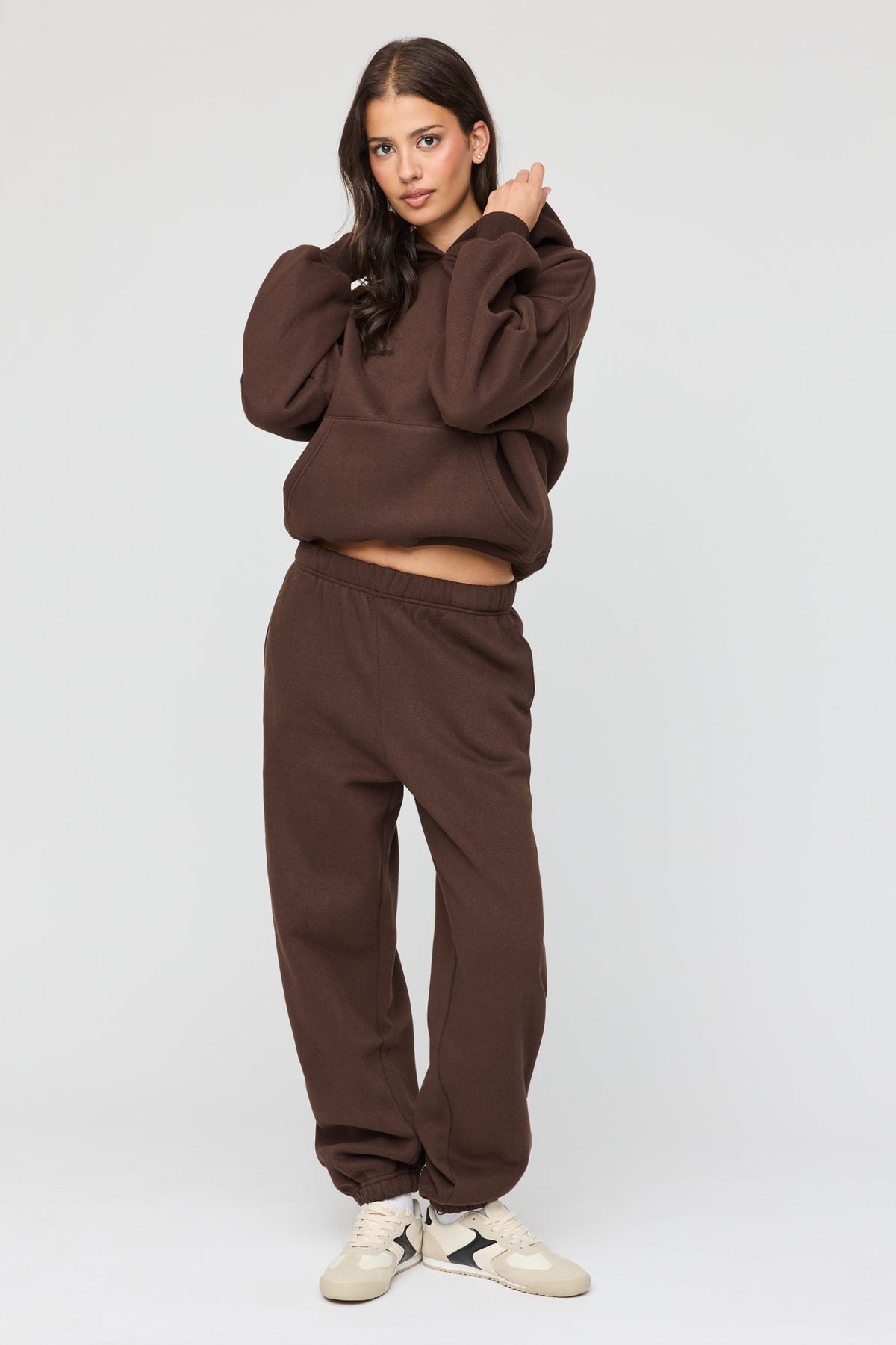 Luxe Fleece Boyfriend Jogger - Brown