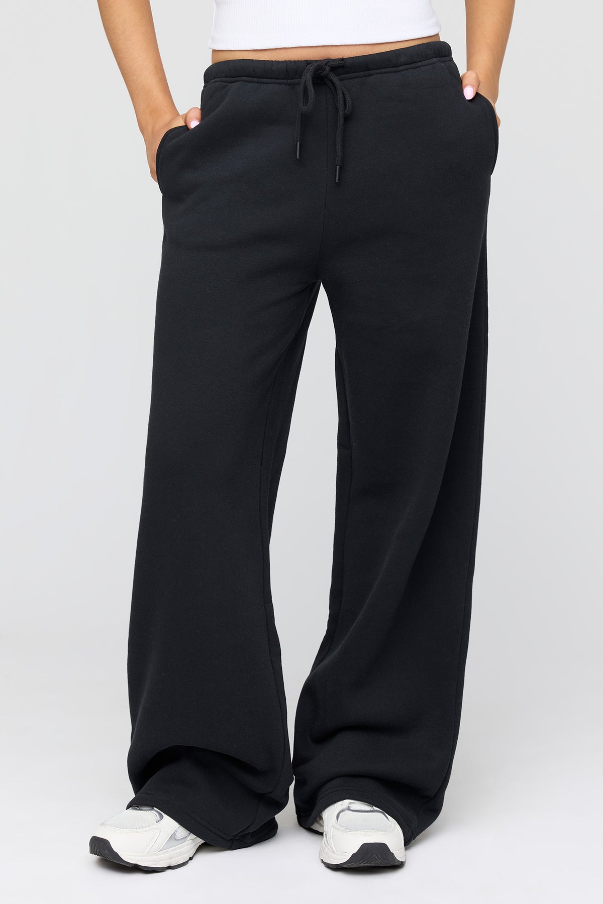Vue alternative 2. Pantalon d'entraînement à jambe large en molleton de luxe