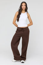 Pantalon d'entraînement à jambe large en molleton de luxe