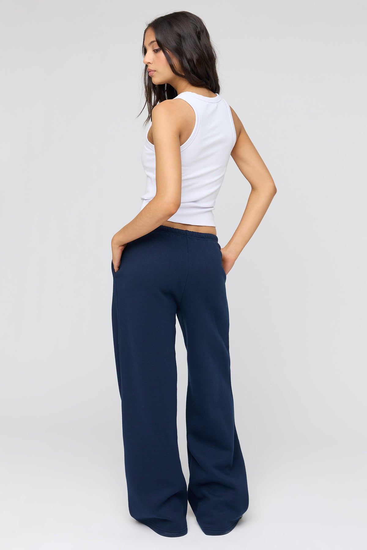 Vue alternative 3. Pantalon d'entraînement à jambe large en molleton de luxe
