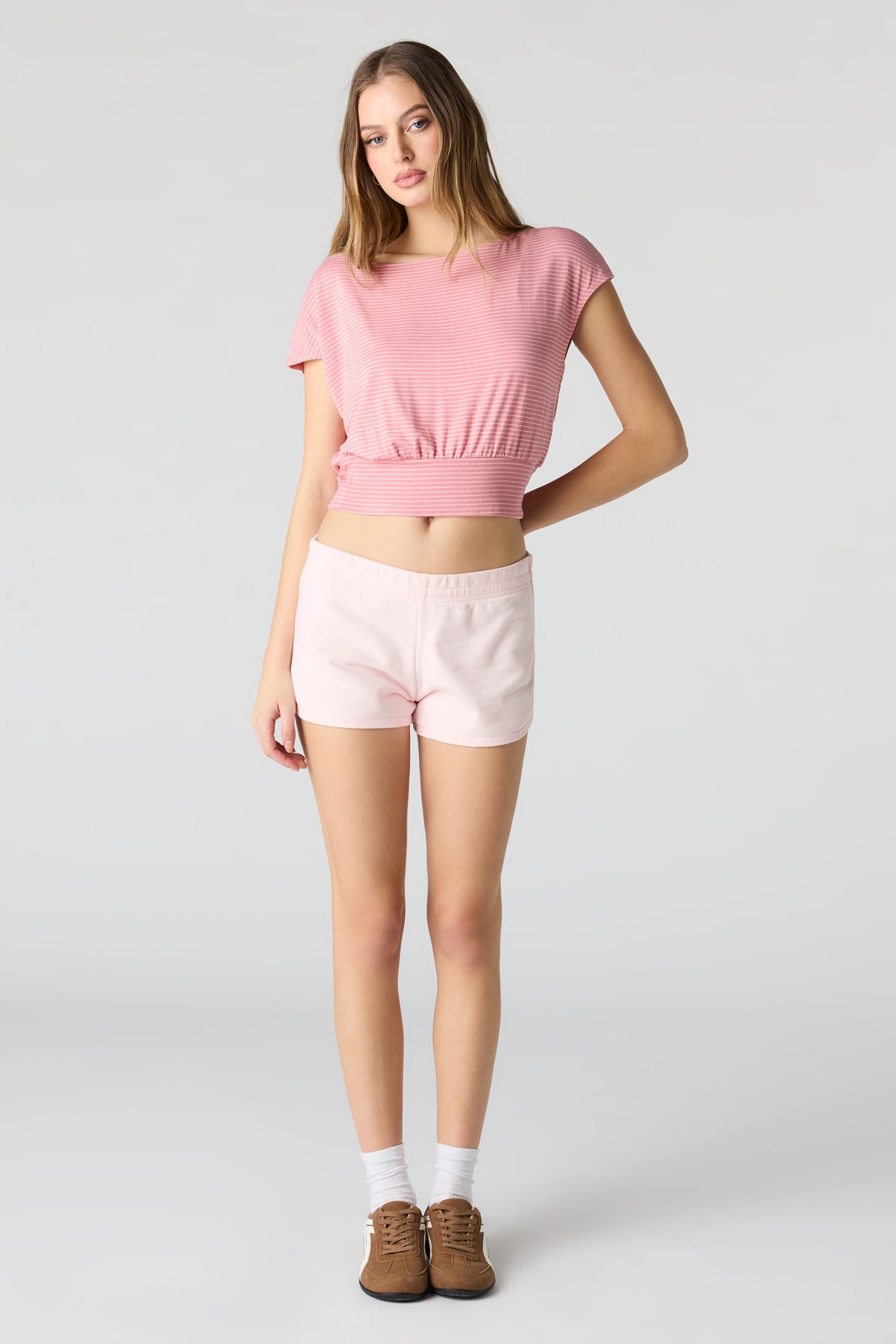Alt View 3. Striped Dolman Top - Fuchsia