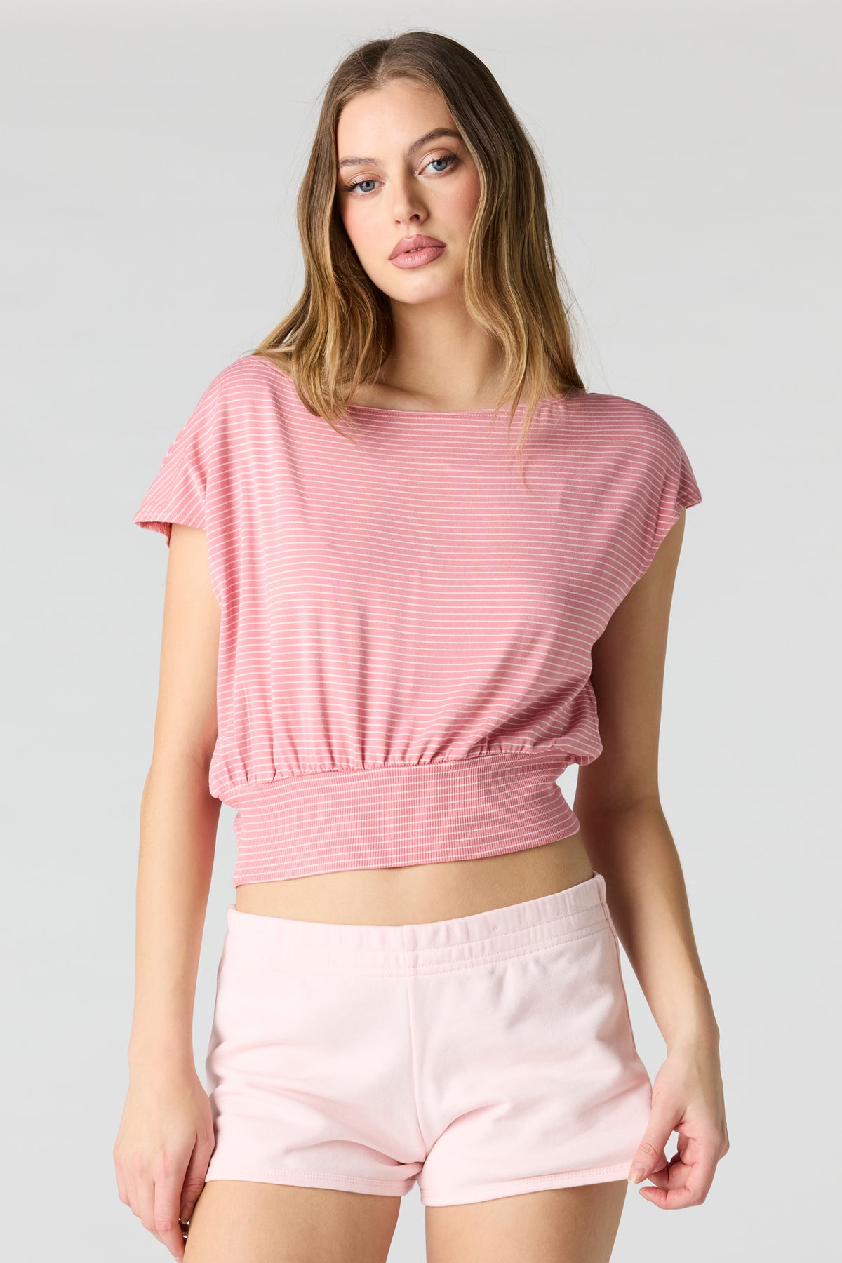 Striped Dolman Top - Fuchsia