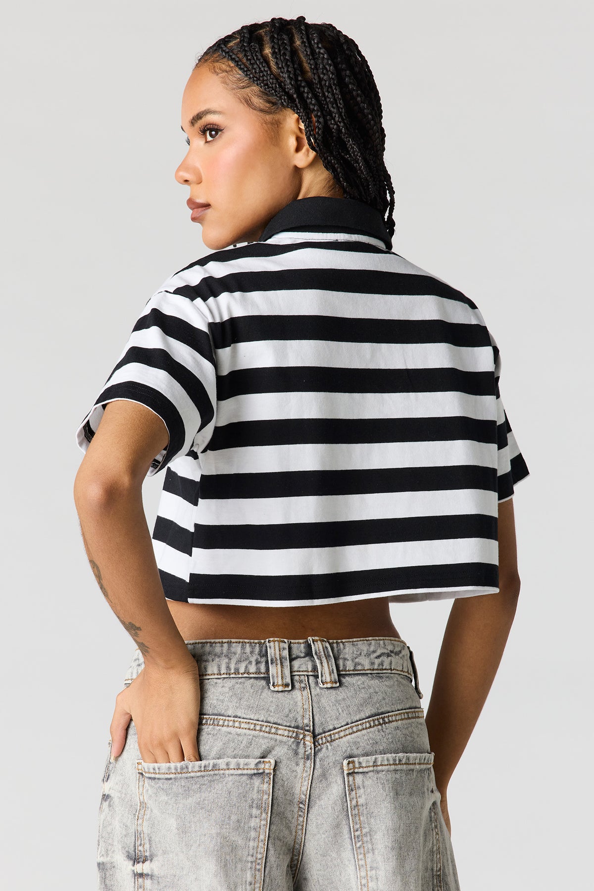 Vue alternative 2. Polo en coton lourd de luxe rayé