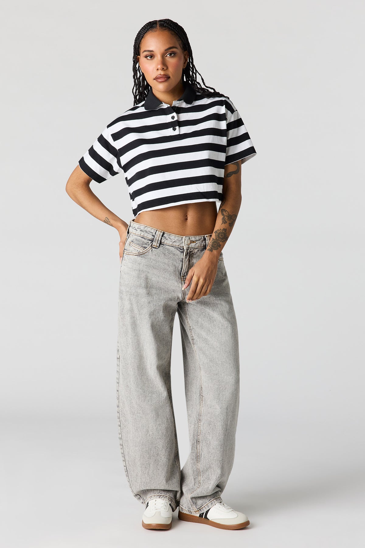 Vue alternative 3. Polo en coton lourd de luxe rayé