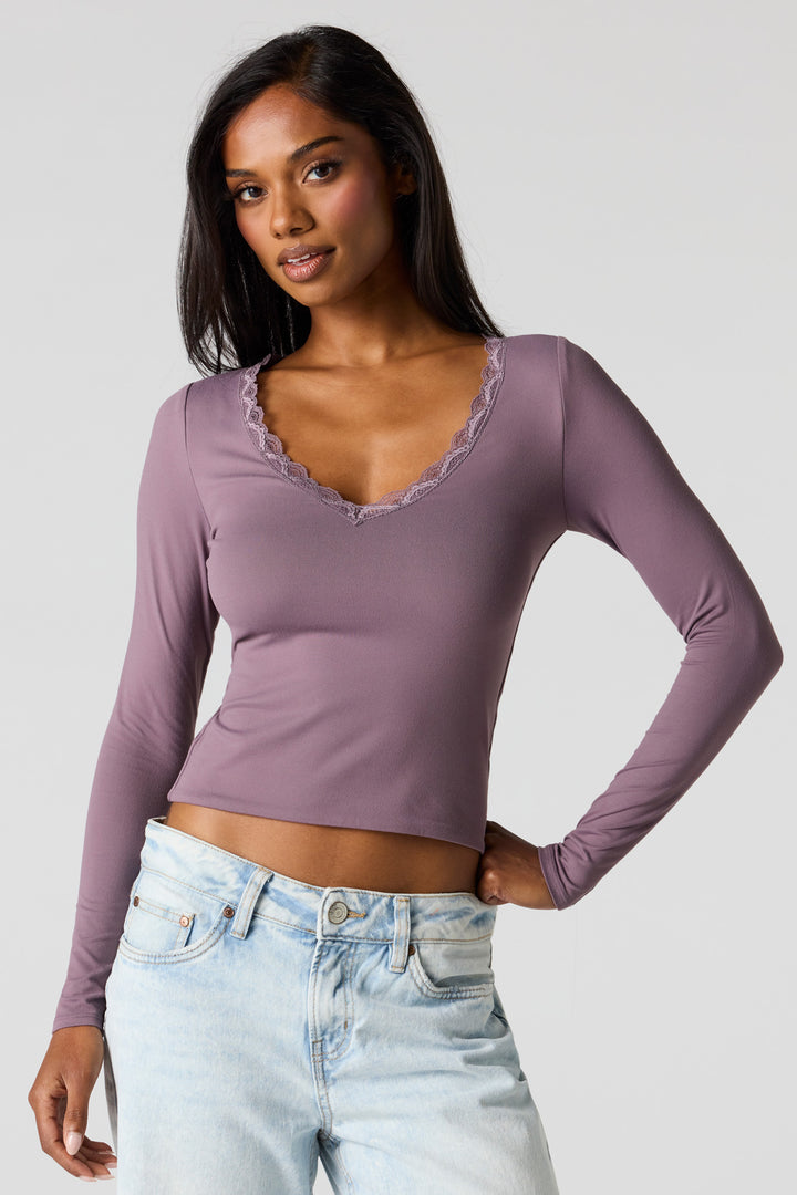 Contour Lace Classic Long Sleeve Top