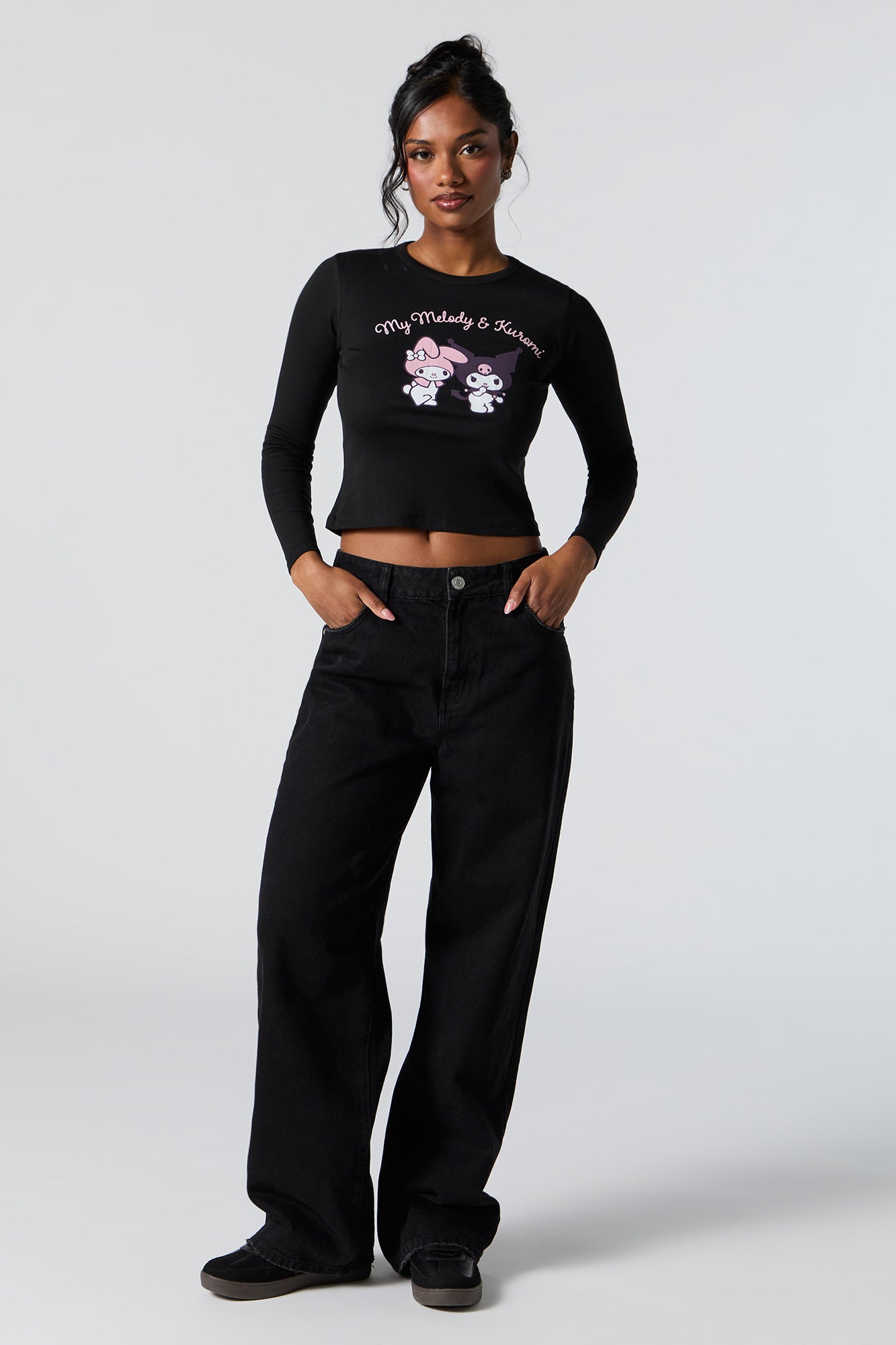 My Melody & Kuromi Graphic Long Sleeve Top