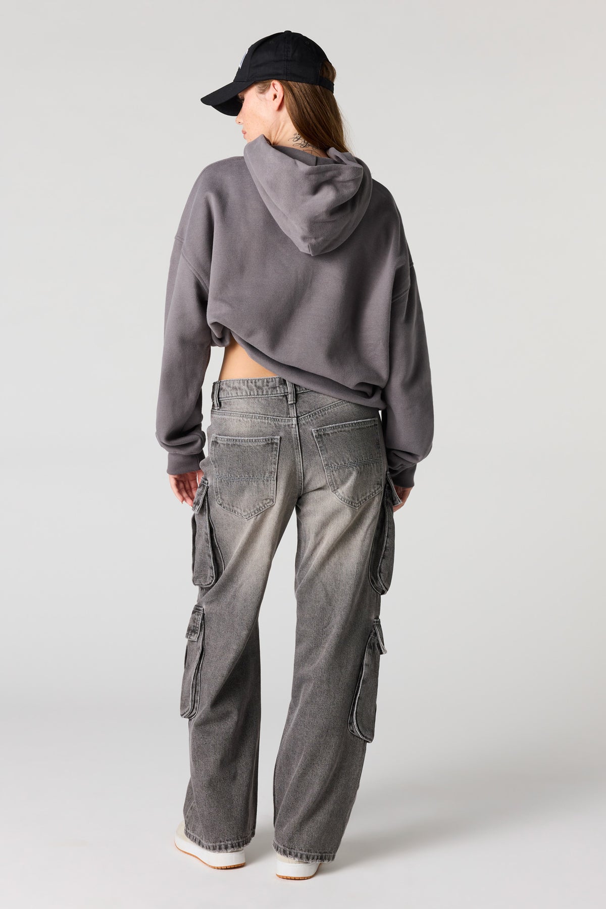 Alt View 3. Denim Cargo Jean - Charcoal