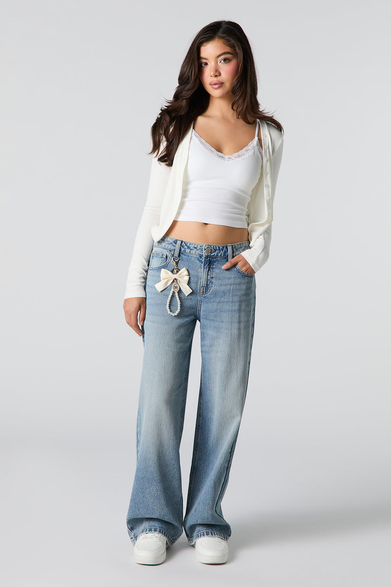 Low Rise Baggy Jean with Keychain