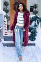 Jean baggy à taille basse avec porte-clés