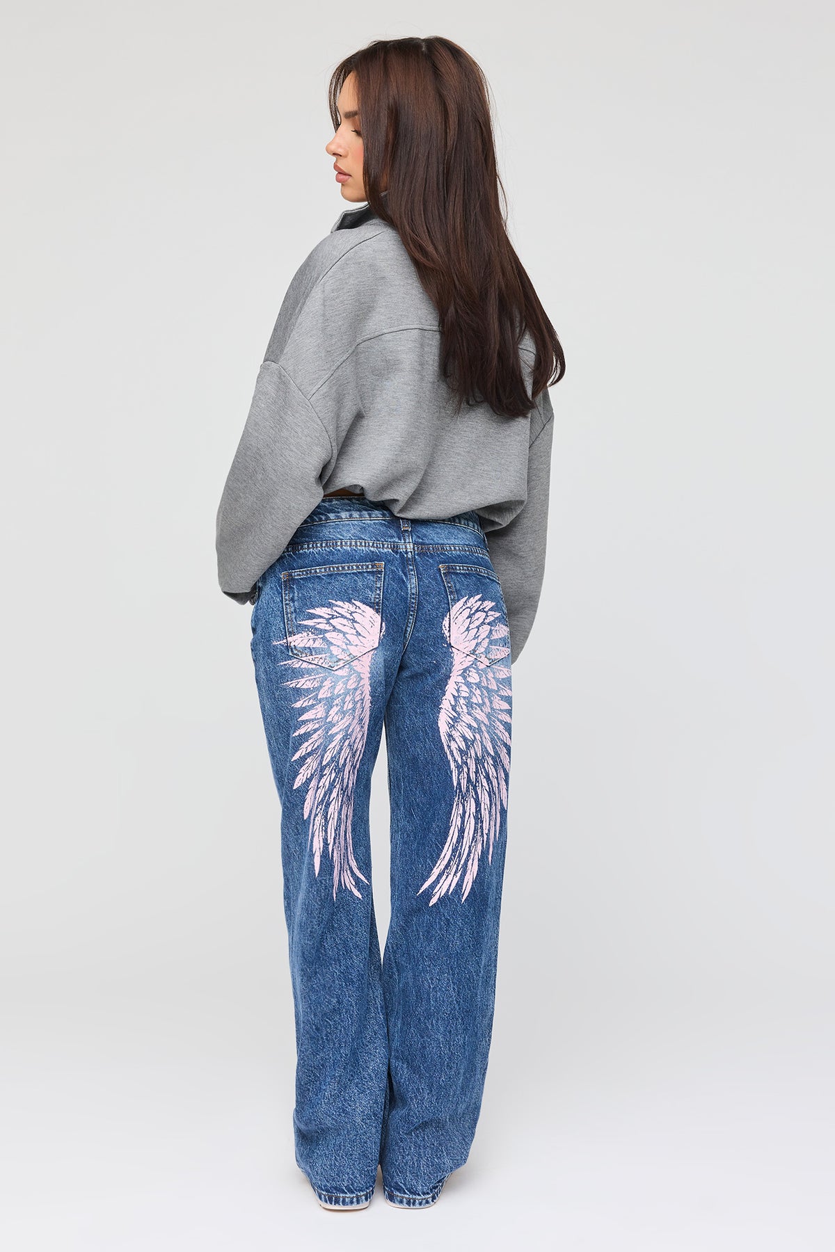 Vue alternative 4. Jean imprimé à jambe large