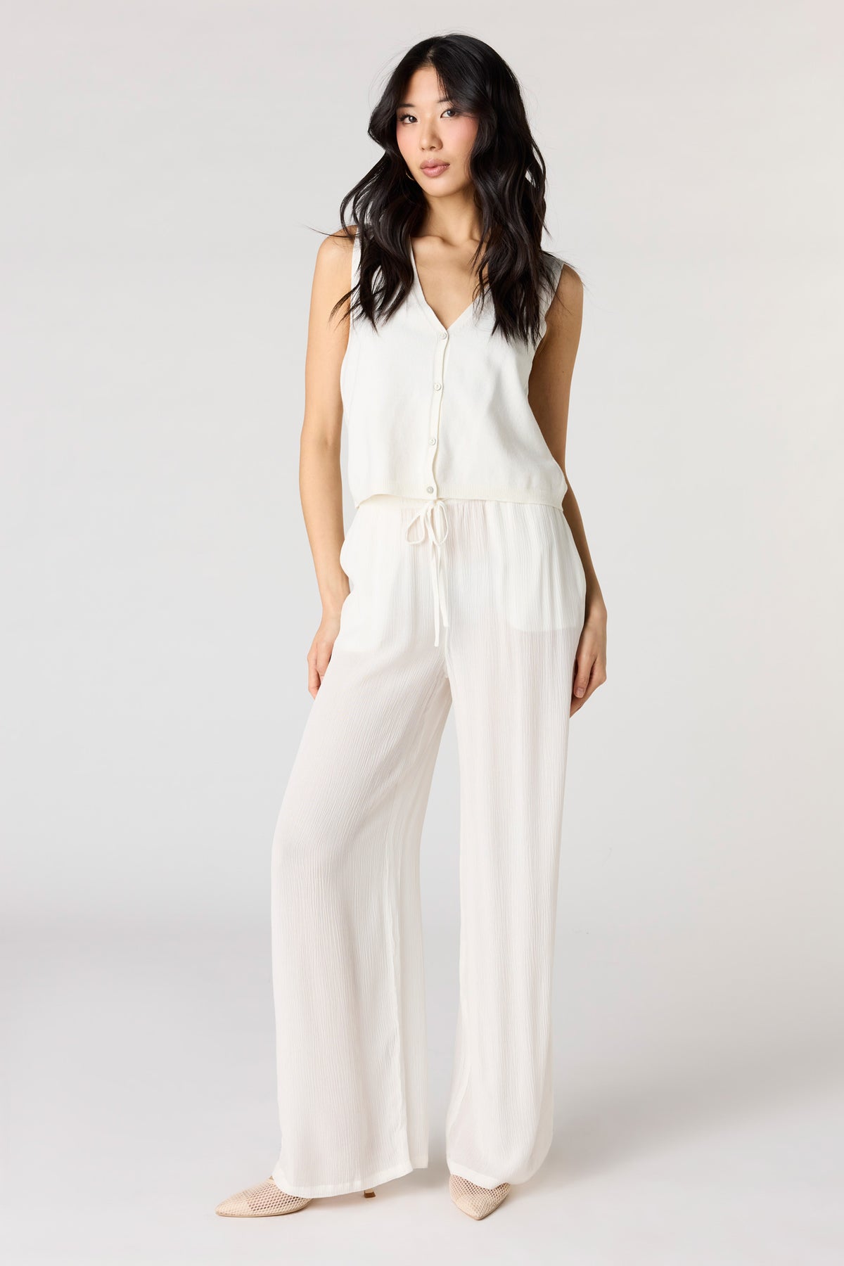 Pantalon fluide à jambe large