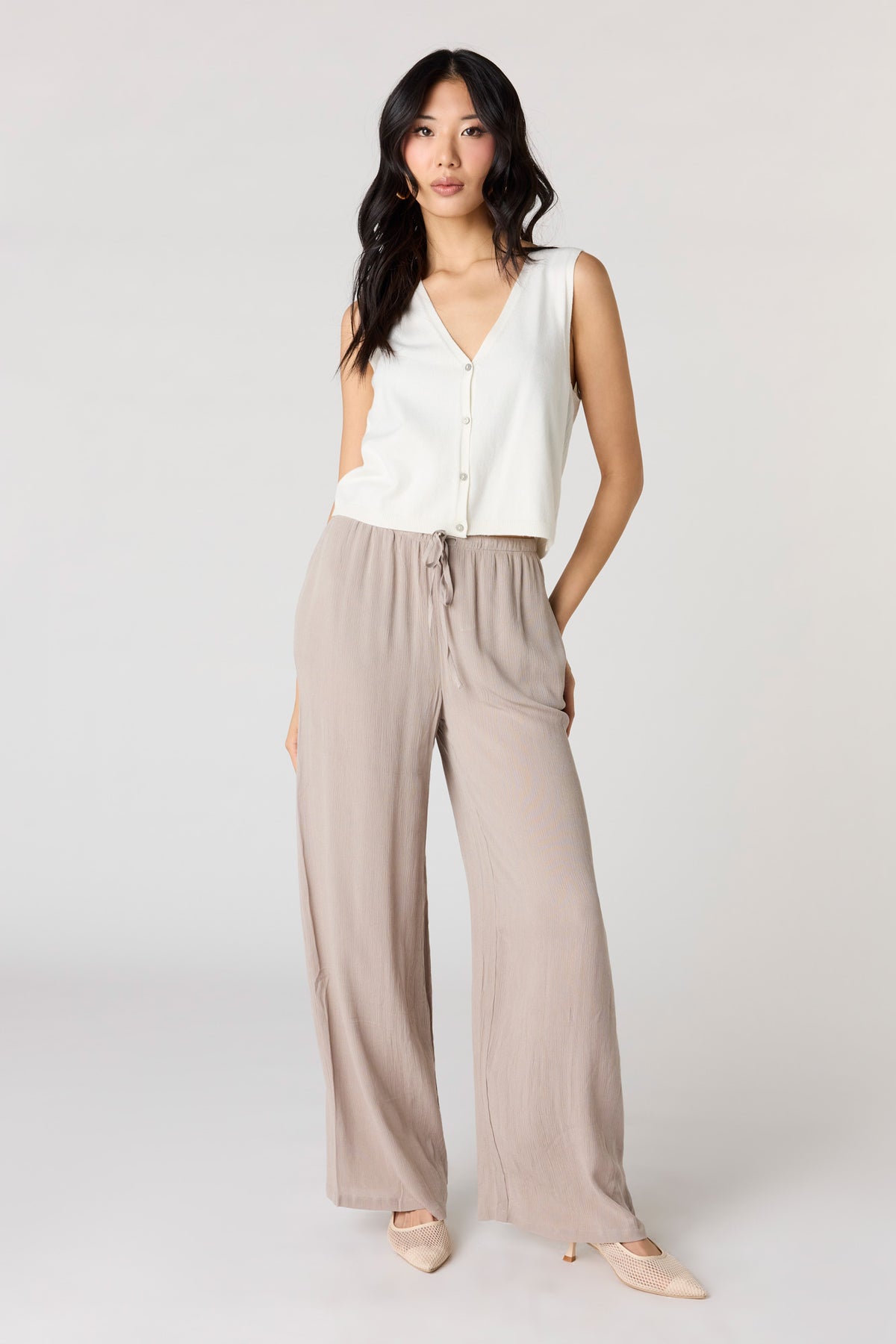 Pantalon fluide à jambe large