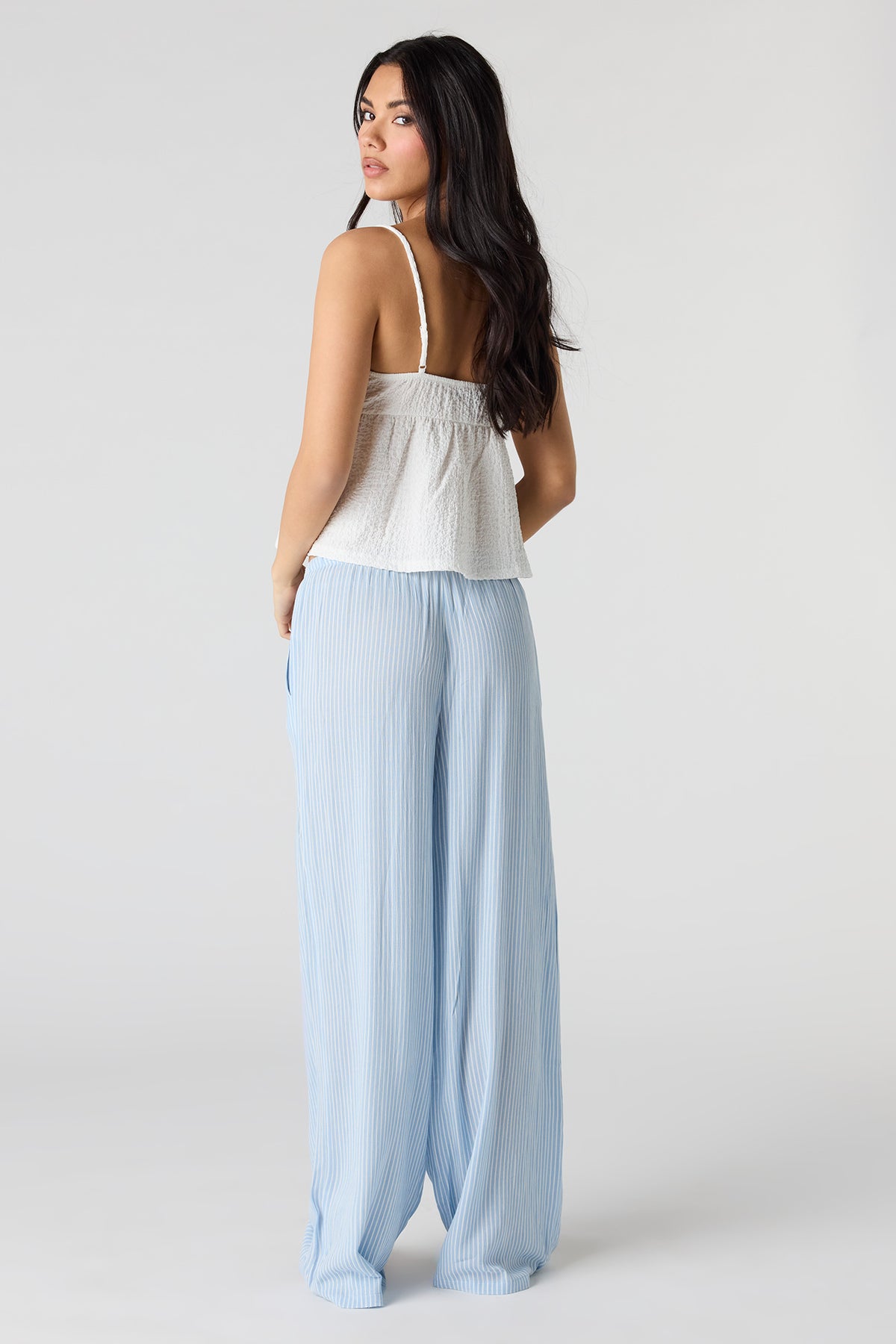 Vue alternative 3. Pantalon fluide à taille coulissante et jambe large
