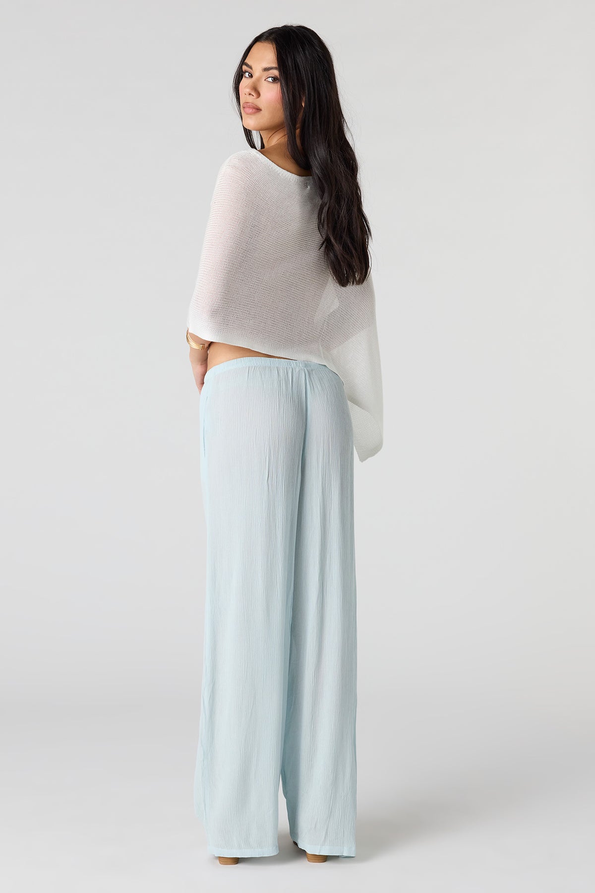 Vue alternative 3. Pantalon fluide à taille coulissante et jambe large