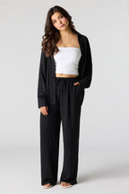 Pantalon fluide à jambe large