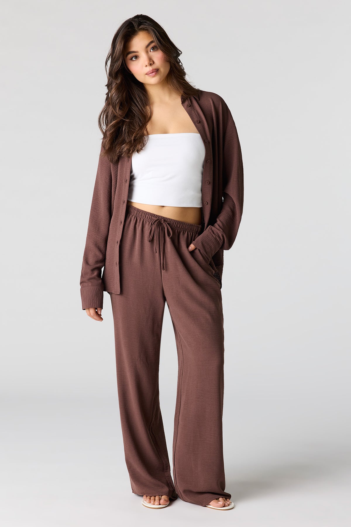 Pantalon fluide à jambe large