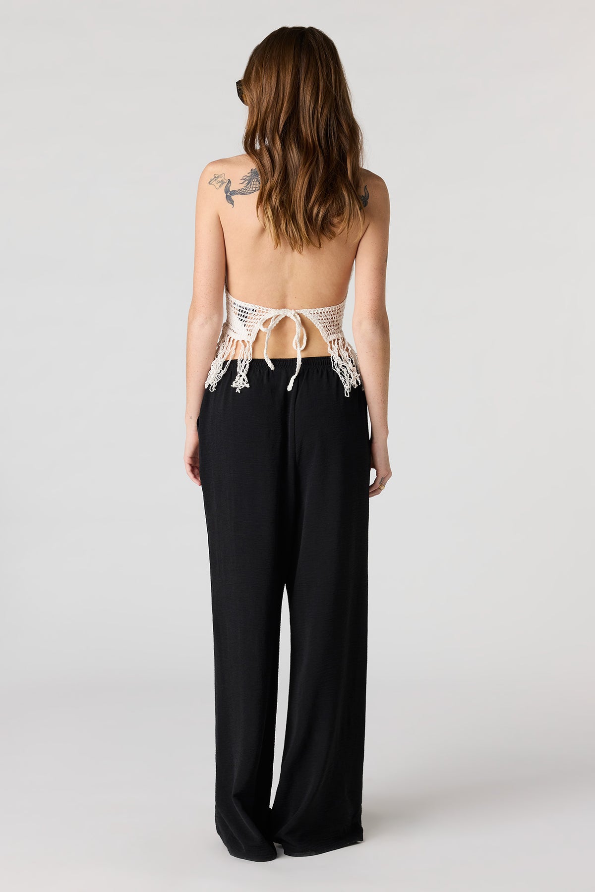 Alt View 3. Flowy Wide Leg Pant - Black