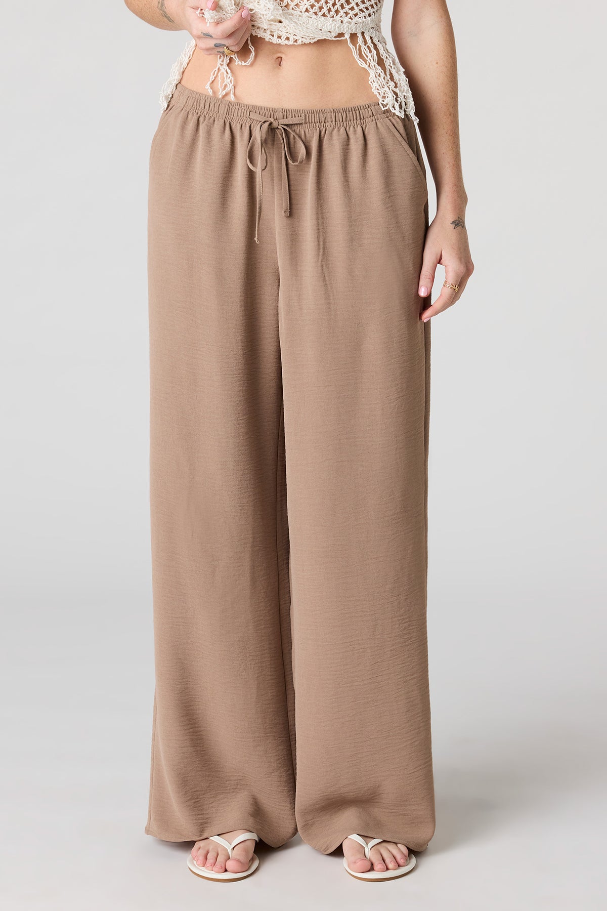 Alt View 14. Flowy Wide Leg Pant - Pink
