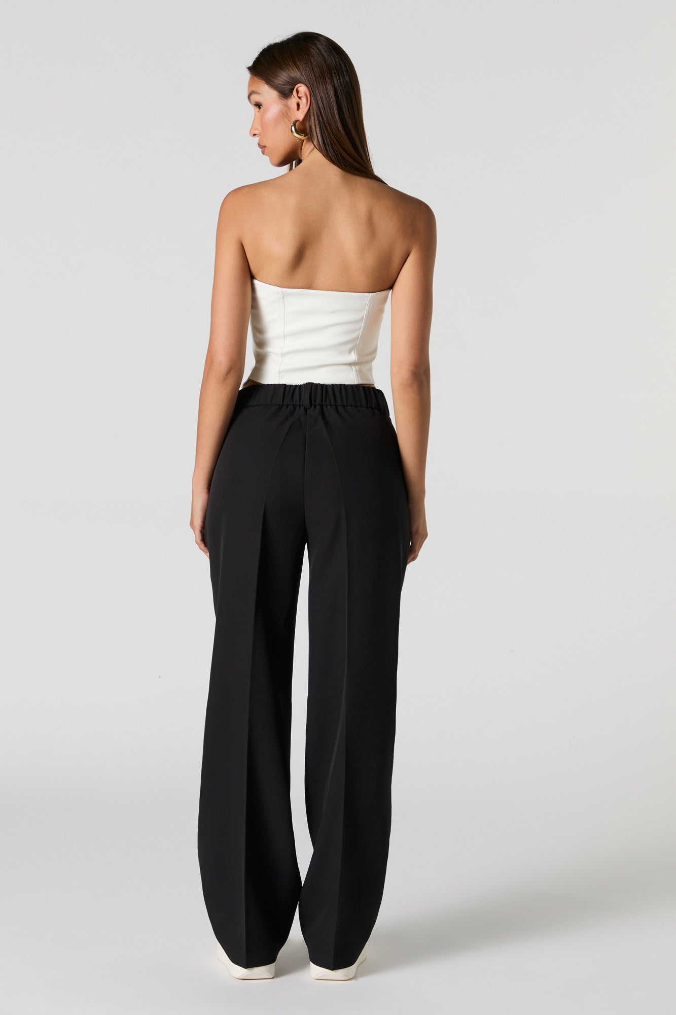 Pleated Wide Leg Dress Pant