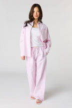 Pinstriped Wide Leg Pant