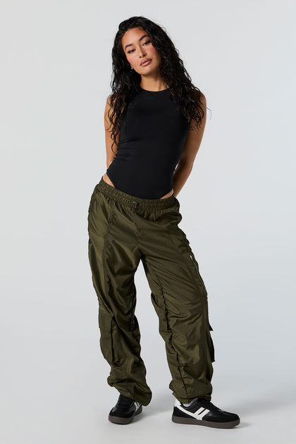Ruched Cargo Jogger