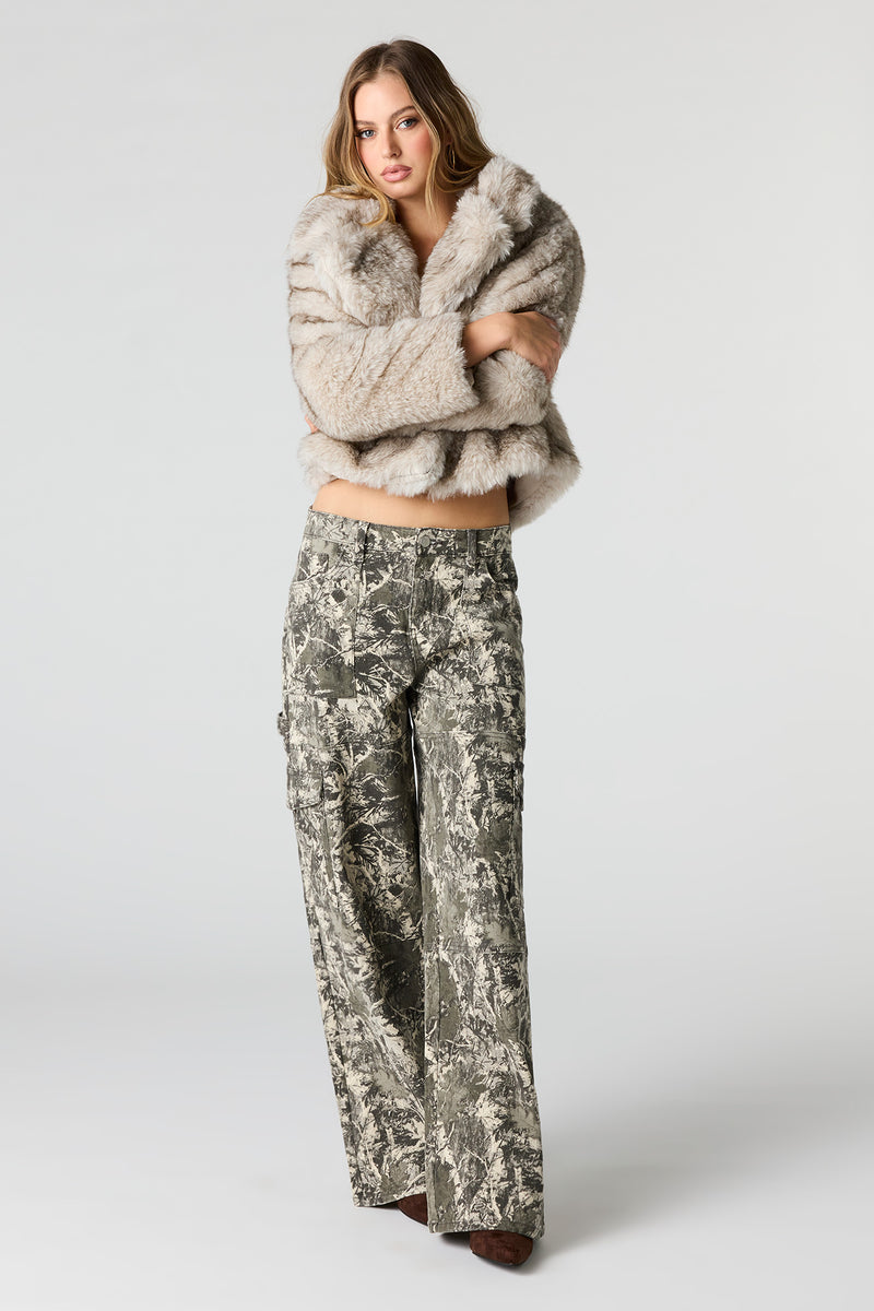Low Rise Baggy Denim Cargo Pant