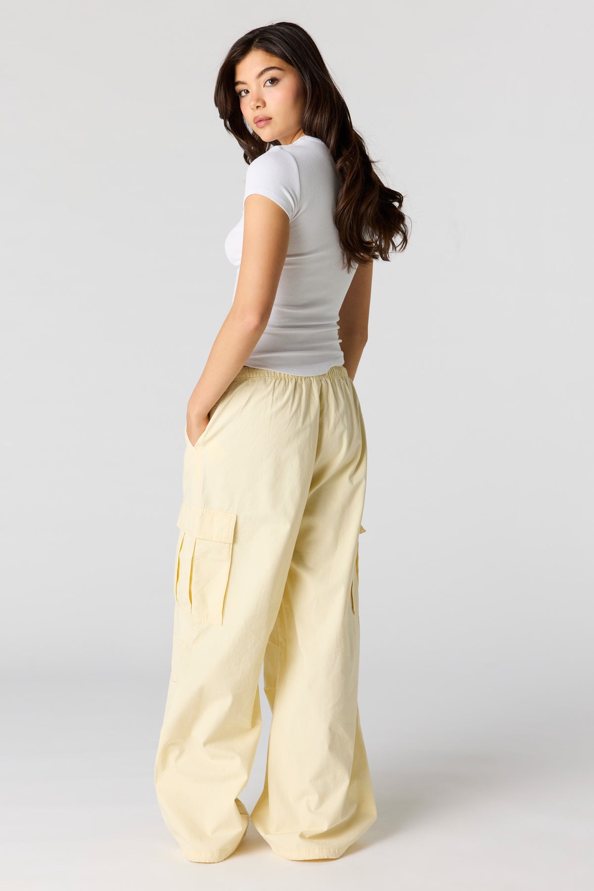 Alt View 3. Parachute Cargo Pant - Yellow