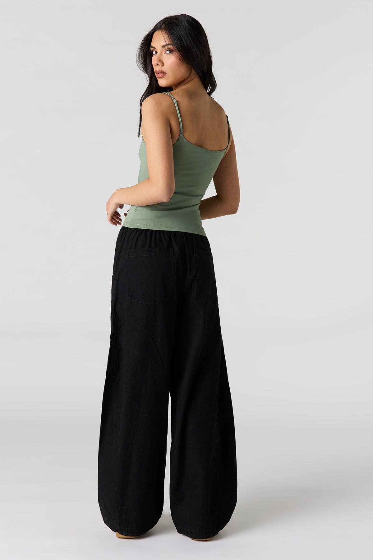 Alt View 3. Baggy Cargo Pant - Black
