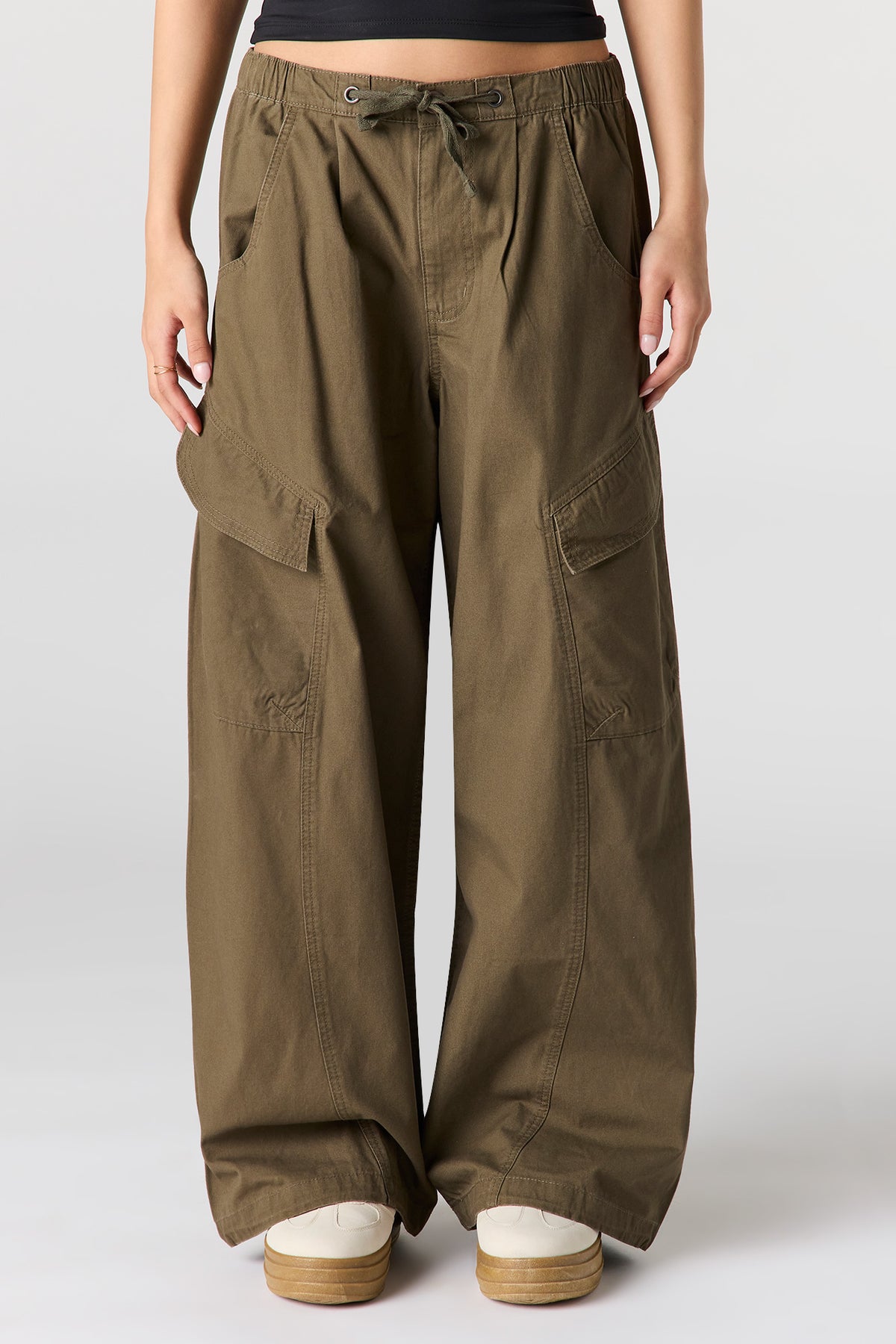 Alt View 2. Baggy Cargo Pant - Dark Green