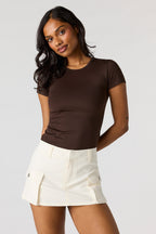 Cargo Denim Mini Skort