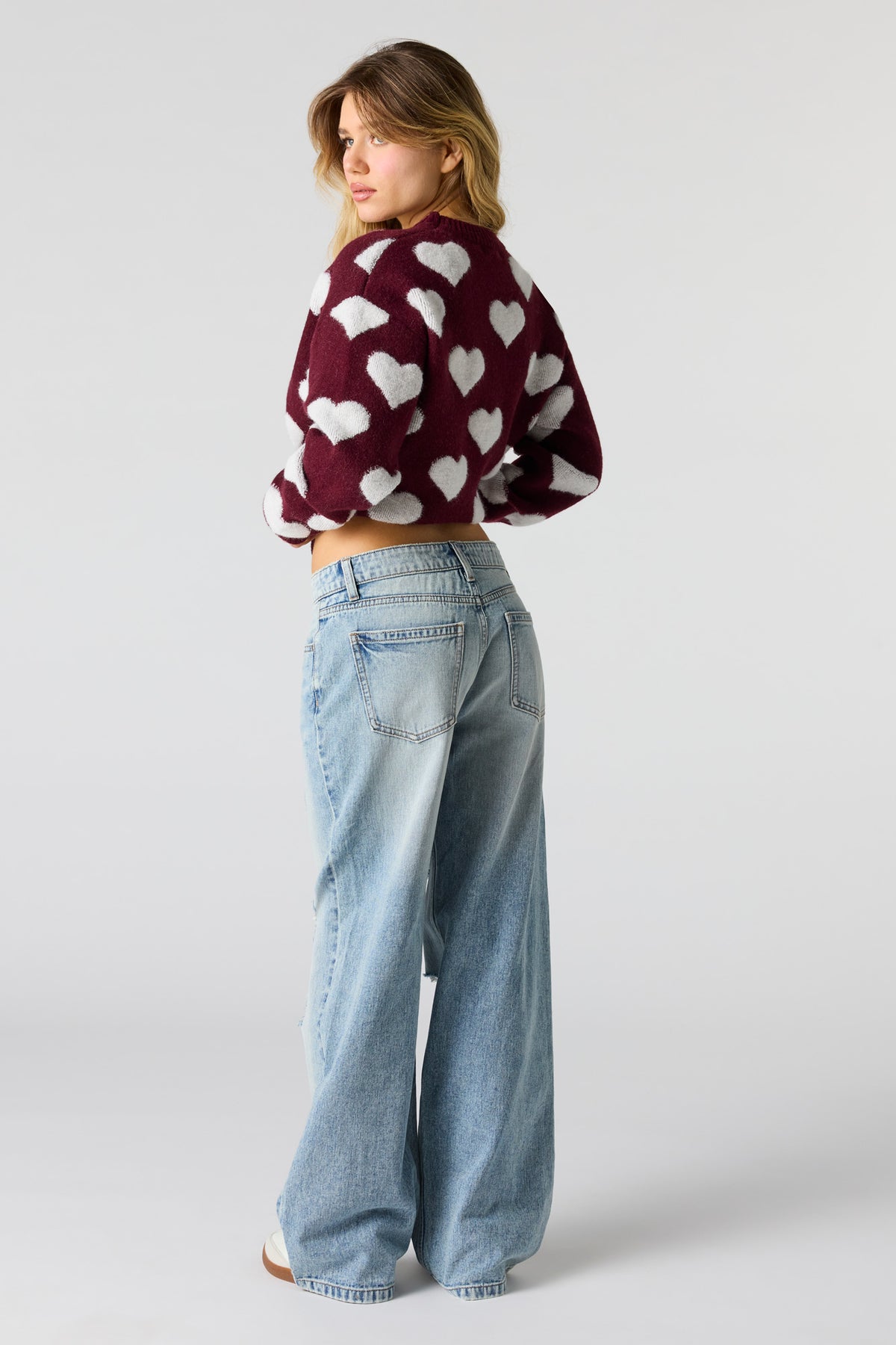 Vue alternative 3. Jean baggy déchiré délavé pâle à taille basse